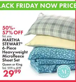 Boscov's MARTHA STEWART 6-Piece Heavyweight Microfleece Sheet Set offer