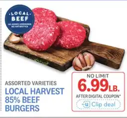 Kings Food Markets LOCAL HARVEST 85% BEEF BURGERS offer