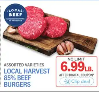 Kings Food Markets LOCAL HARVEST 85% BEEF BURGERS offer
