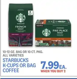 Kings Food Markets STARBUCKS K-CUPS OR BAG COFFEE offer