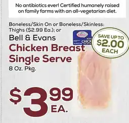 DeCicco & Sons Bell & Evans Chicken Breast Single Serve 8 Oz. Pkg offer