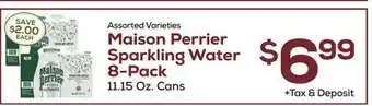 DeCicco & Sons Maison Perrier Sparkling Water 8-Pack offer