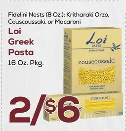 DeCicco & Sons Loi Greek Pasta 16 Oz. Pkg offer