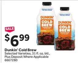 Stop&Shop Dunkin' Cold Brew offer
