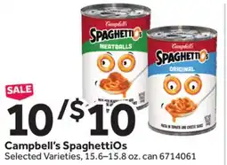 Stop&Shop Campbell's SpaghettiOs offer