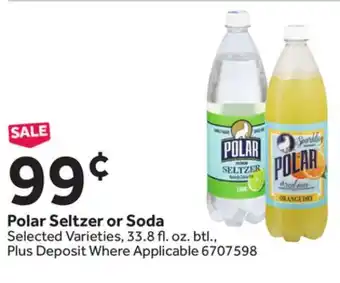 Stop&Shop Polar Seltzer or Soda offer