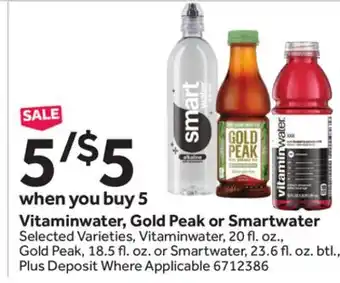 Stop&Shop Vitaminwater, Gold Peak or Smartwater offer