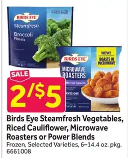 Stop&Shop Birds Eye Steamfresh Vegetables, Riced Cauliflower, Microwave Roasters or Power Blends offer