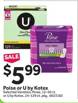 Stop&Shop Poise or U by Kotex offer