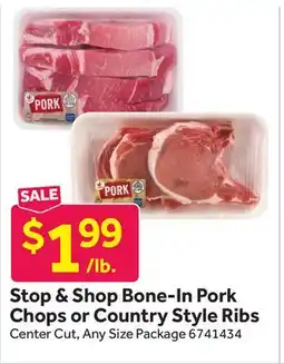 Stop&Shop Stop & Shop Bone-In Pork Chops or Country Style Ribs offer