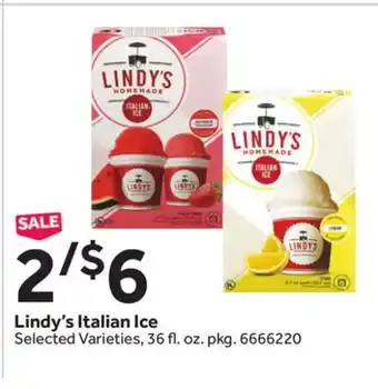 Stop&Shop Lindy's Italian Ice offer