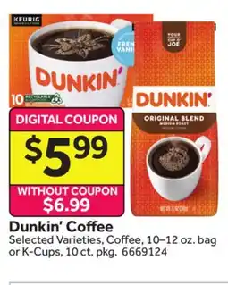 Stop&Shop Dunkin' Coffee offer