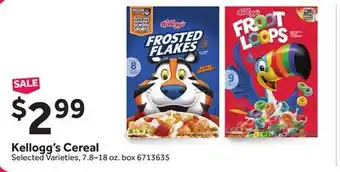 Stop&Shop Kellogg's Cereal offer