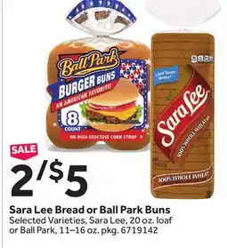 Stop&Shop Sara Lee Bread or Ball Park Buns offer