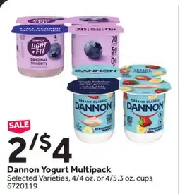 Stop&Shop Dannon Yogurt Multipack offer