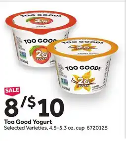 Stop&Shop Too Good Yogurt offer