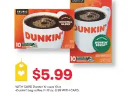 CVS Dunkin' K-cups 10 ct offer