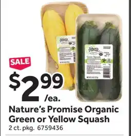 Stop&Shop Nature's Promise Organic Green or Yellow Squash offer