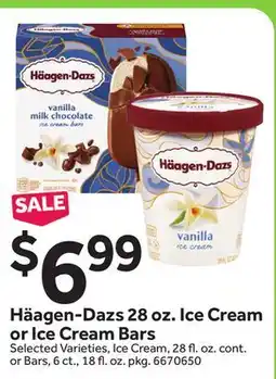 Stop&Shop Häagen-Dazs 28 oz. Ice Cream or Ice Cream Bars offer