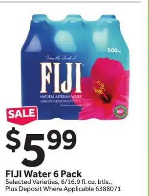 Stop&Shop FIJI Water 6 Pack offer