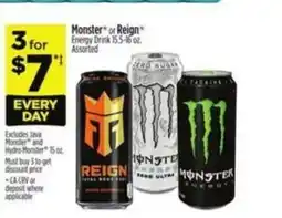 Dollar General Monster or Reign offer