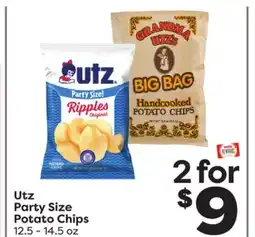 Weis Markets Utz Party Size Potato Chips offer