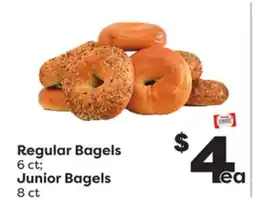 Weis Markets Regular Bagels 6 ct Junior Bagels 8 ct offer