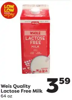 Weis Markets Weis Quality Lactose Free Milk offer