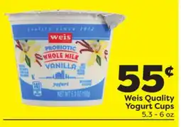 Weis Markets Weis Quality Yogurt Cups offer