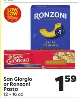 Weis Markets San Giorgio or Ronzoni Pasta offer