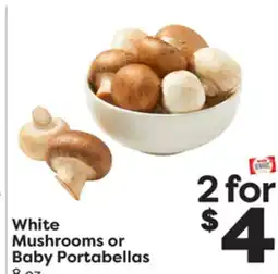 Weis Markets White Mushrooms or Baby Portabellas offer