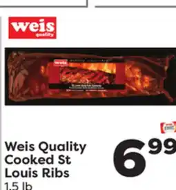 Weis Markets Weis Quality Cooked St Louis Ribs offer