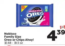 Weis Markets Nabisco Family Size Oreo or Chips Ahoy! offer