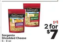Weis Markets Sargento Shredded Cheese offer