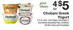 The Fresh Grocer Greek Yogurt offer