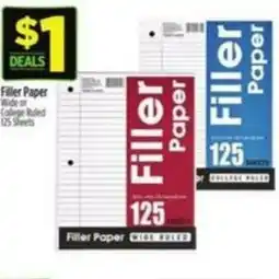 Dollar General Filler Paper offer