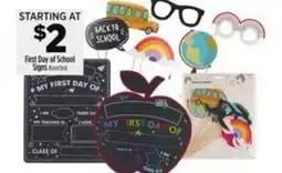 Dollar General First Day of School Signs offer