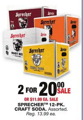 Blain's Farm & Fleet SPRECHER 12-PK. CRAFT SODA offer