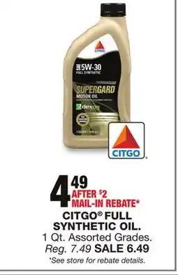 Blain's Farm & Fleet CITGO FULL SYNTHETIC OIL offer