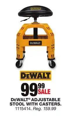 Blain's Farm & Fleet DEWALT ADJUSTABLE STOOL WITH CASTERS offer
