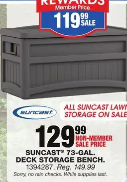 Blain's Farm & Fleet SUNCAST 73-GAL. DECK STORAGE BENCH offer