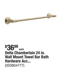 The Home Depot Delta Chamberlain 24 in. Wall Mount Towel Bar Bath Hardware Accessory in Champagne Bronze offer
