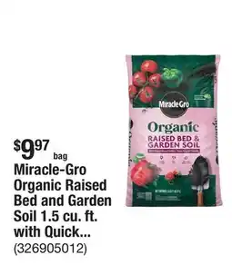 The Home Depot Miracle-Gro Organic Raised Bed and Garden Soil 1.5 cu. ft. with Quick Release Natural Fertilizer, Peat Free offer