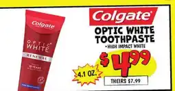 Ollie's OPTIC WHITE TOOTHPASTE offer
