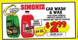 Ollie's CAR WASH & WAX offer