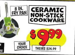 Ollie's CERAMIC NON-STICK 8 IN. FRY PAN COOKWARE offer