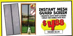 Ollie's INSTANT MESH GUARD SCREEN offer