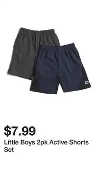 TJ Maxx Little Boys 2pk Active Shorts Set offer