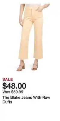 TJ Maxx The Blake Jeans With Raw Cuffs offer