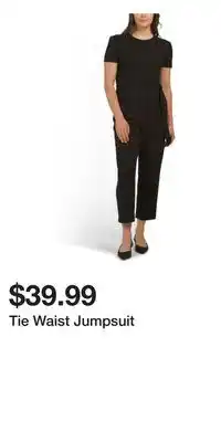 TJ Maxx Tie Waist Jumpsuit offer